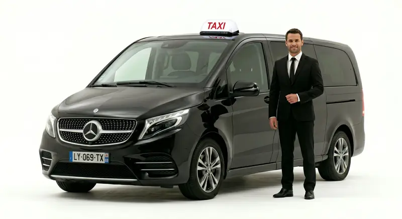 Van Mercedes taxi Brignais 8 places chauffeur professionnel